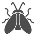 Midge solid icon, Insects concept, Fly sign on white background, Midge icon in glyph style for mobile concept and web