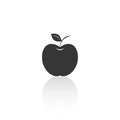 Solid icons for apple,fruit,shadow,vector,illustrations