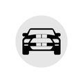 Solid icons for black car front,vector illustrations Royalty Free Stock Photo