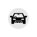 Solid icons for black car front,vector illustrations