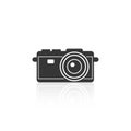 Solid icons for camera and shadow,vector illustrations