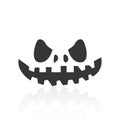 Solid icons for Scary Halloween pumpkin faces and shadow,vector illustrations Royalty Free Stock Photo