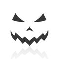 Solid icons for Scary Halloween pumpkin faces and shadow,vector illustrations Royalty Free Stock Photo