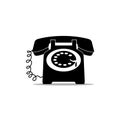 Solid icons for Telephone,vector illustrations Royalty Free Stock Photo