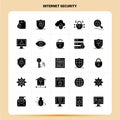 Solid 25 Internet Security Icon set. Vector Glyph Style Design Black Icons Set. Web and Mobile Business ideas design Vector Royalty Free Stock Photo