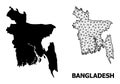Solid and Mesh Map of Bangladesh