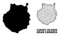 Solid and Mesh Map of Gran Canaria Royalty Free Stock Photo
