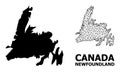 Solid and Mesh Map of Newfoundland Island