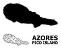 Solid and Mesh Map of Pico Island