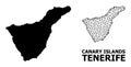 Solid and Mesh Map of Tenerife Island