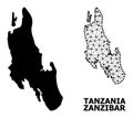 Solid and Mesh Map of Zanzibar Island