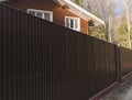 Solid metal fence