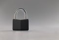 Solid metal locked padlock, thing to protect home or apartment with, protection from break in