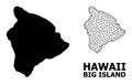 Solid and Network Map of Hawaii Big Island