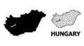 Solid and Network Map of Hungary