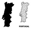 Solid and Network Map of Portugal