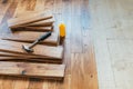 Solid oak wood flooring Royalty Free Stock Photo