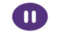 Solid Pause Icon for Media Playback Control, vector design Generative AI Royalty Free Stock Photo