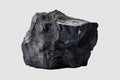 A solid piece of coal isolated on clear white and transparent background Royalty Free Stock Photo