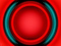 Solid red concentric circles or spiral shape sbstract. Computer graphic and background. Geometric swirl glossy shapes.
