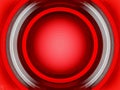 Solid red concentric circles or spiral shape sbstract. Computer graphic and background. Geometric swirl glossy shapes.