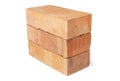 solid refractory clay brick used for the construction of fireplaces and stoves Royalty Free Stock Photo