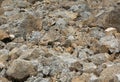Solid rock of a landslide in mountain Royalty Free Stock Photo