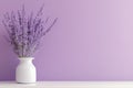 Solid Soft Lavender Background with Natural Light Gradient Royalty Free Stock Photo