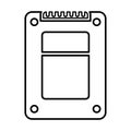 Solid State Drive Icon In Outline Style Royalty Free Stock Photo