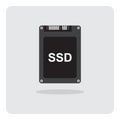 Solid state drive SSD hard disk icon.
