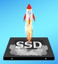 Solid state drive or ssd with a speed boost rocket
