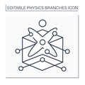 Solid-state physics line icon
