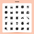 Solid 25 Tab Bar Icon set. Vector Glyph Style Design Black Icons Set. Web and Mobile Business ideas design Vector Illustration Royalty Free Stock Photo