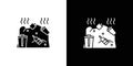 Solid waste icon Art design illustration Royalty Free Stock Photo