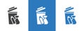 Solid waste icon thin line illustration Royalty Free Stock Photo