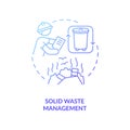 Solid waste management blue gradient concept icon Royalty Free Stock Photo