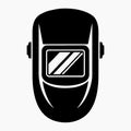 Solid welding helmet icon isolated on white background Royalty Free Stock Photo
