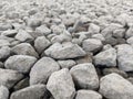 Solid white rocks on the ground Royalty Free Stock Photo
