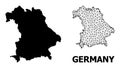 Solid and Wire Frame Map of Germany
