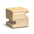 Solid wooden cube font Letter S 3D