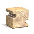 Solid wooden cube font Letter Z 3D