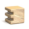 Solid wooden cube font Number 3 THREE 3D Royalty Free Stock Photo