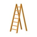 Solid Wooden Step Ladder Isolated Vector Illustration Royalty Free Stock Photo