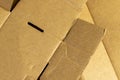 solid yellow cardboard for goods and products, a part of corrugated Royalty Free Stock Photo