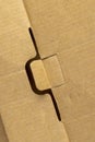 solid yellow cardboard for packaging goods, a part of corrugated cardboard Royalty Free Stock Photo