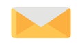 Solid Yellow Email Envelope Icon Ã¢â¬\' Bright Mail Vector Symbol, vector design Generative AI Royalty Free Stock Photo