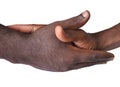 Solidarity gesture of hands Royalty Free Stock Photo