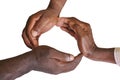 Solidarity gesture of hands Royalty Free Stock Photo