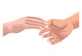 solidarity hands contact icon Royalty Free Stock Photo