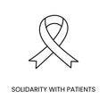 Solidarity with patients line icon vector for diabetes education materials